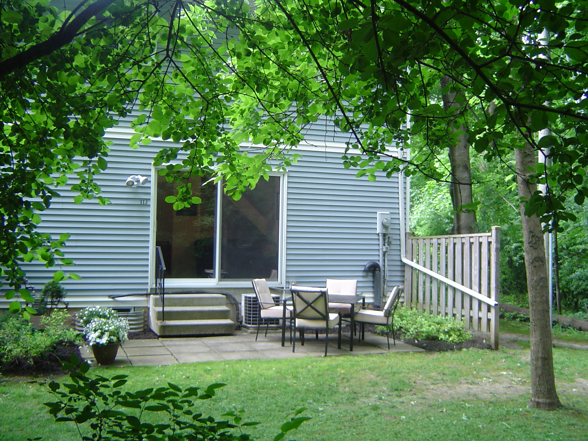 Very private backyard with patio